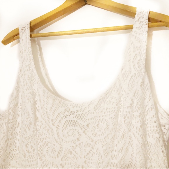 Apt 9 Lace Skater Dress White Scoop Neck Summer - Picture 6 of 6